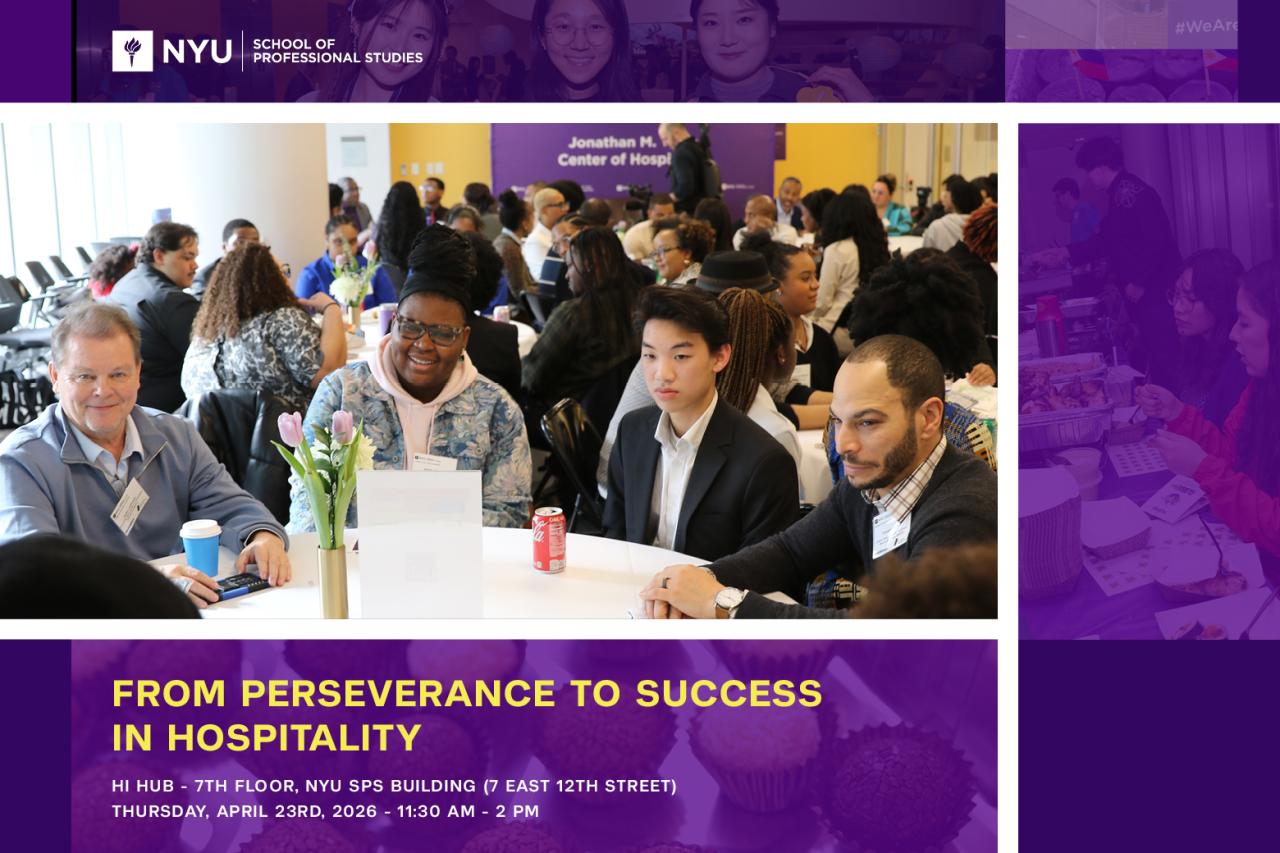 From Perseverance to Success banner - NYU Silver Center, Hemmerdinger Hall, Friday, April 10h, 2026, 9 am - 1 pm
