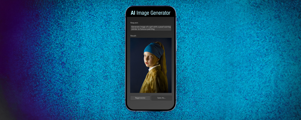 AI image generator on mobile device