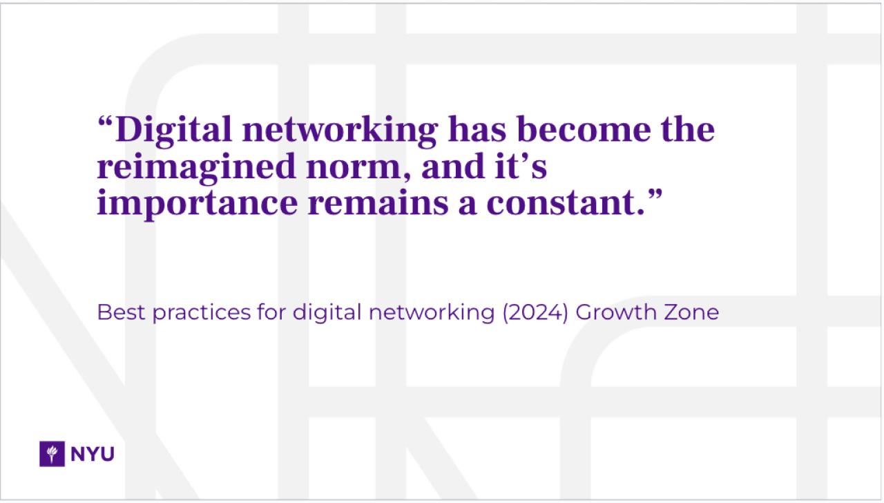 Best practices for digital networking.