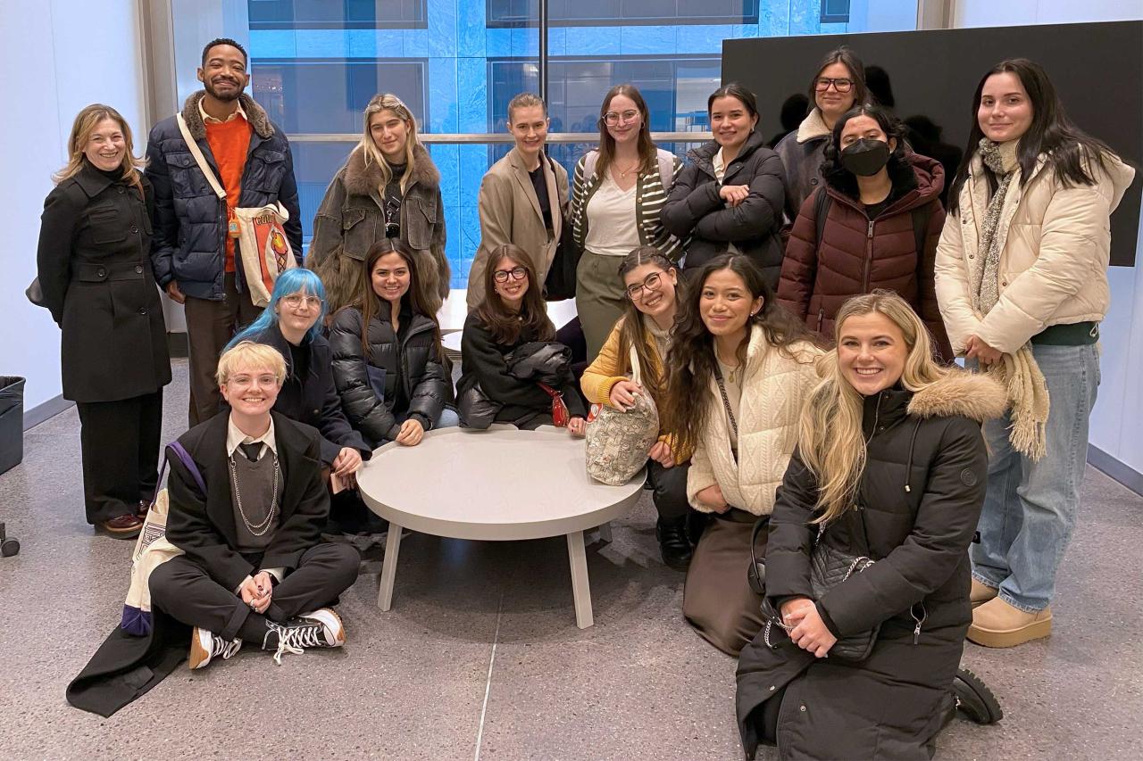 PWM grad students visiting Alloy Entertainment