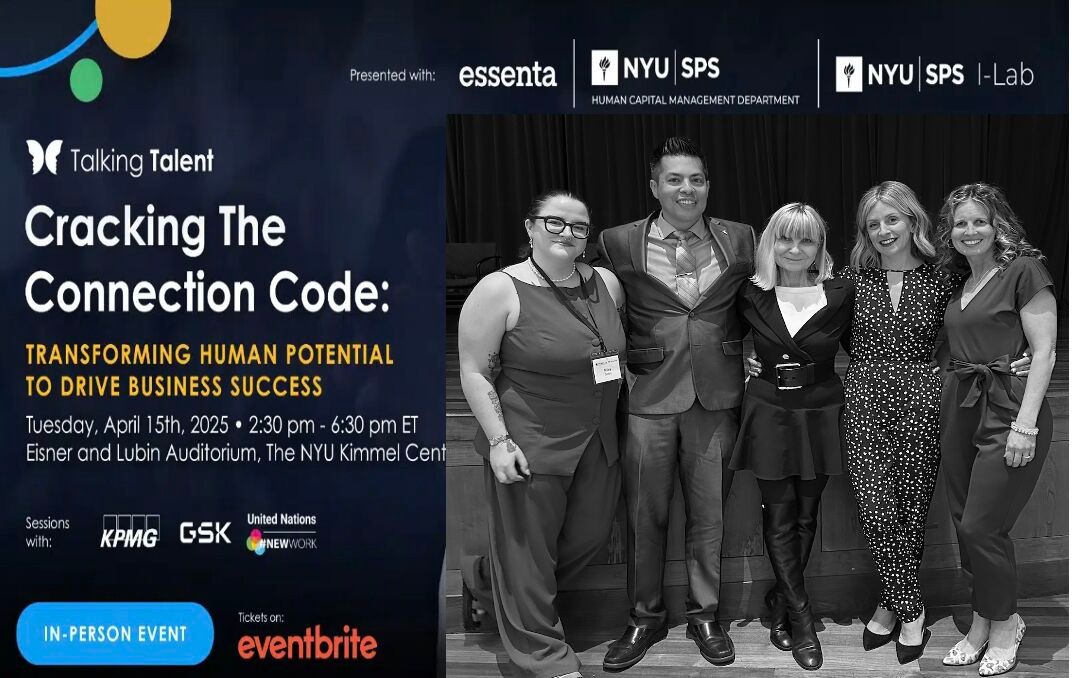 Promotional graphic for the Cracking the Connection Code event, featuring event details, logos, and a group photo of speakers.