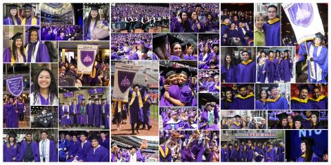 Collage of NYU graduation ceremonies